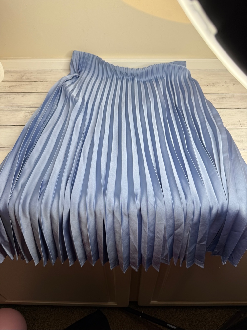 J. Crew Light Blue Pleated Skirt